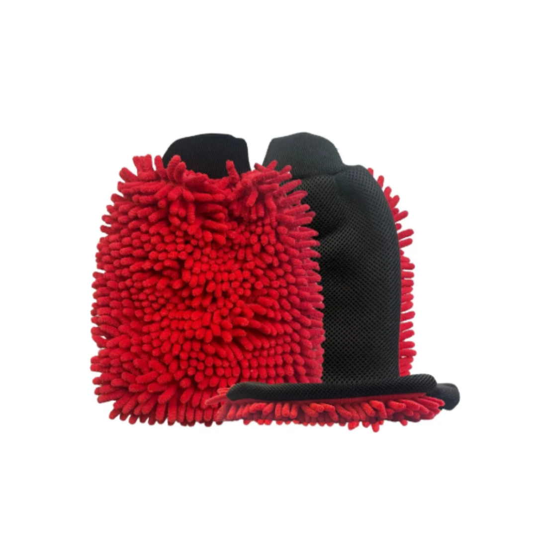 LUVA DE MICROFIBRA LAVAGEM VERMELHA LINCOLN