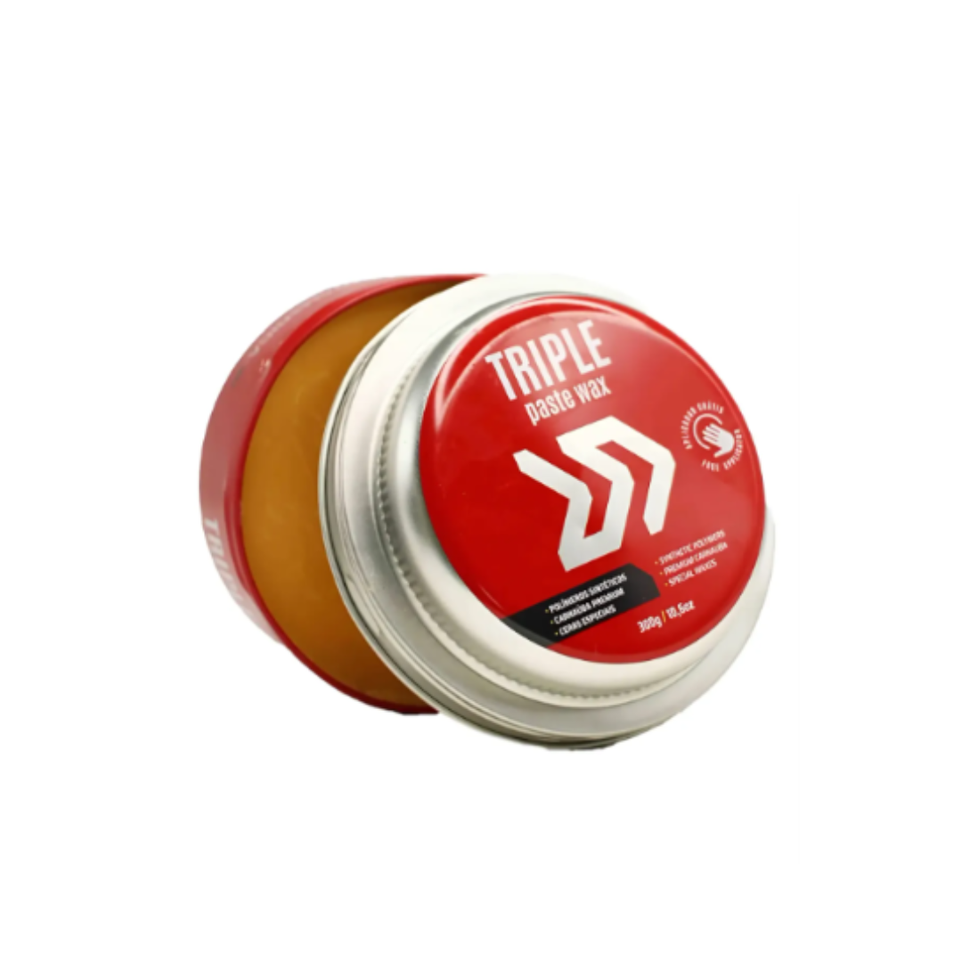 Cera Triple Wax Paste 100g Autoamerica com Carnaúba e Polímeros Sintéticos