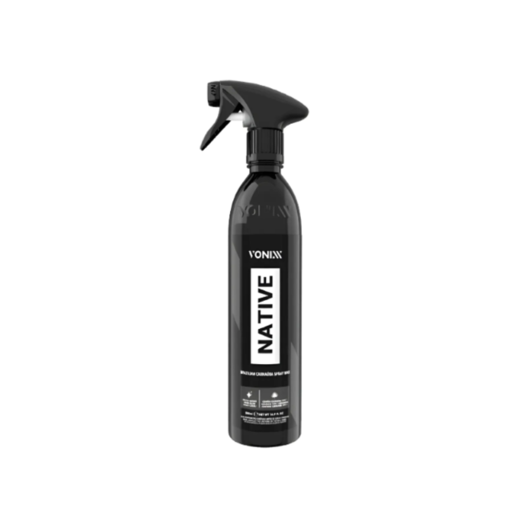 Cera Native Spray Wax 500ml Vonixx Carnaúba Tipo 1 com Brilho e Proteção