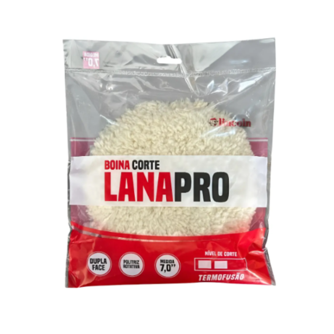 Boina Dupla Face de Lã Branca 7" Lincoln Corte Rápido Profissional - Imagem 2